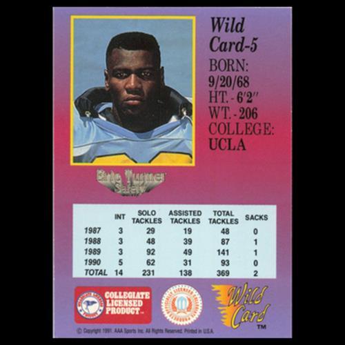 Eric Turner #5 1991 Wild Card Collegiate 1st Edition UCLA Bruins Football Card