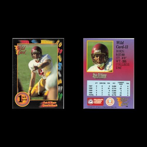 Pat OHara #13 1991 Wild Card Collegiate 1st Edition USC Trojans Football Card NM