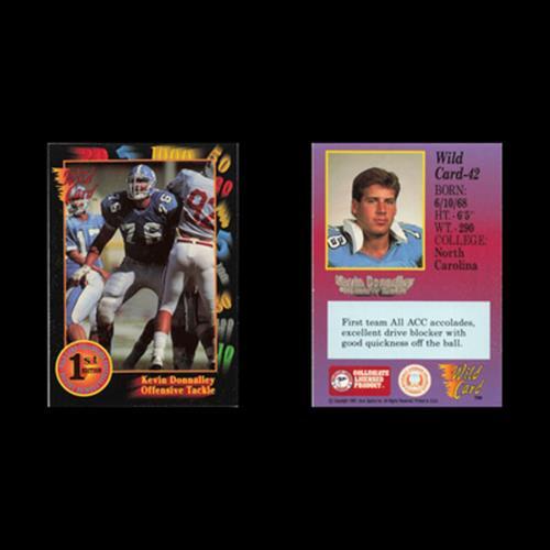 Kevin Donnalley #42 1991 Wild Card Collegiate 1st Edition Football Card NFL NM
