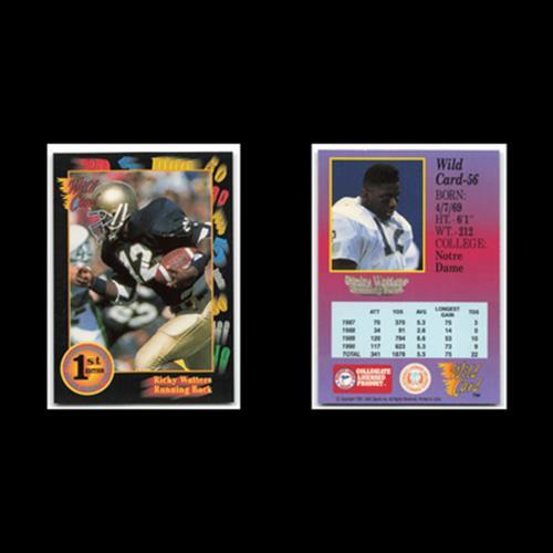 Ricky Watters #56 1991 Wild Card Collegiate 1st Edition Football Card NFL NM