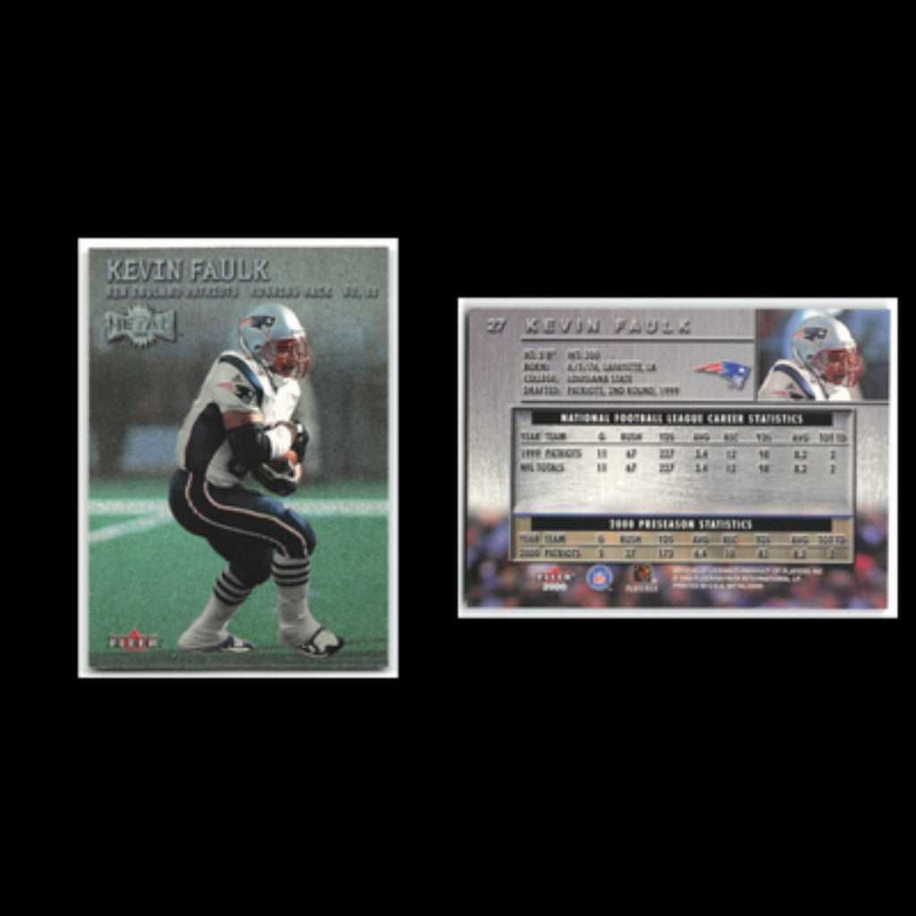 Kevin Faulk #27 2000 Fleer Metal New England Patriots Football Card NFL NM