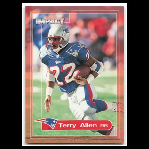 Terry Allen #197 2000 Skybox Impact New England Patriots Football Card NFL NM