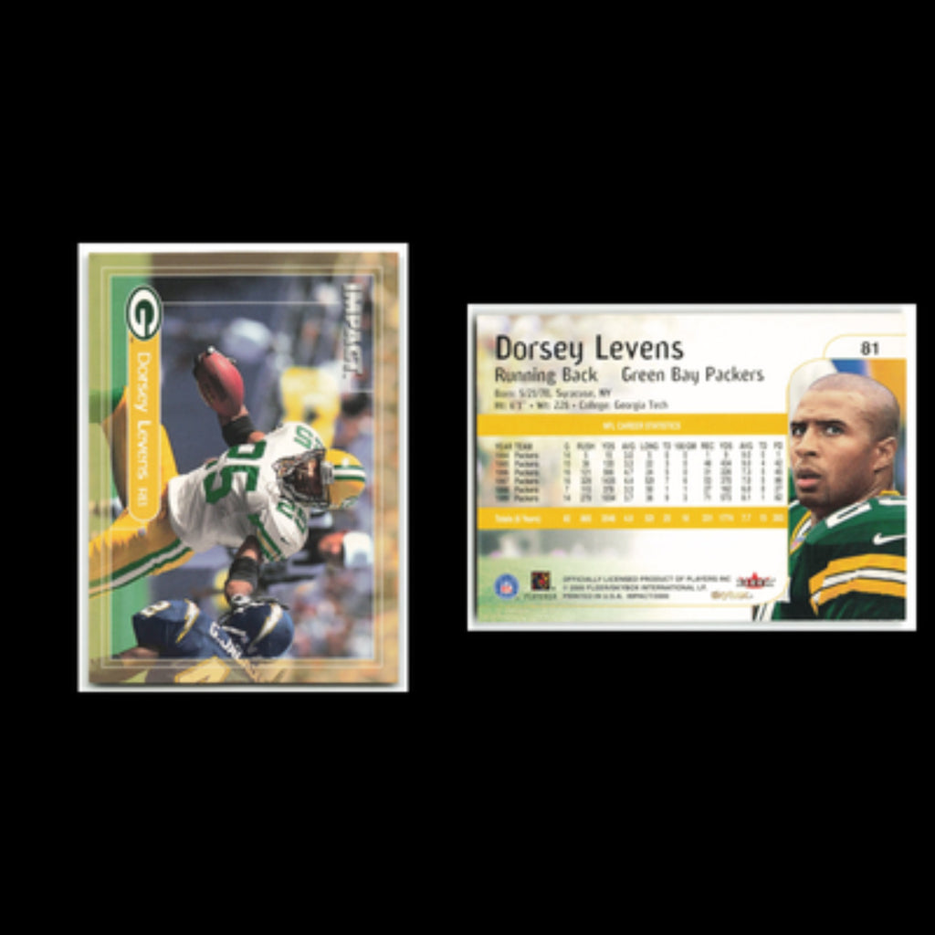 Dorsey Levens #81 2000 Skybox Impact Green Bay Packers Football Card NFL NM