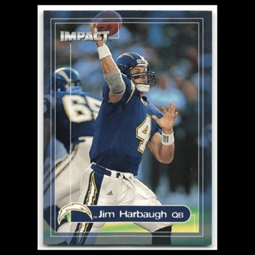 Jim Harbaugh #111 2000 Skybox Impact San Diego Chargers Football Card NFL NM