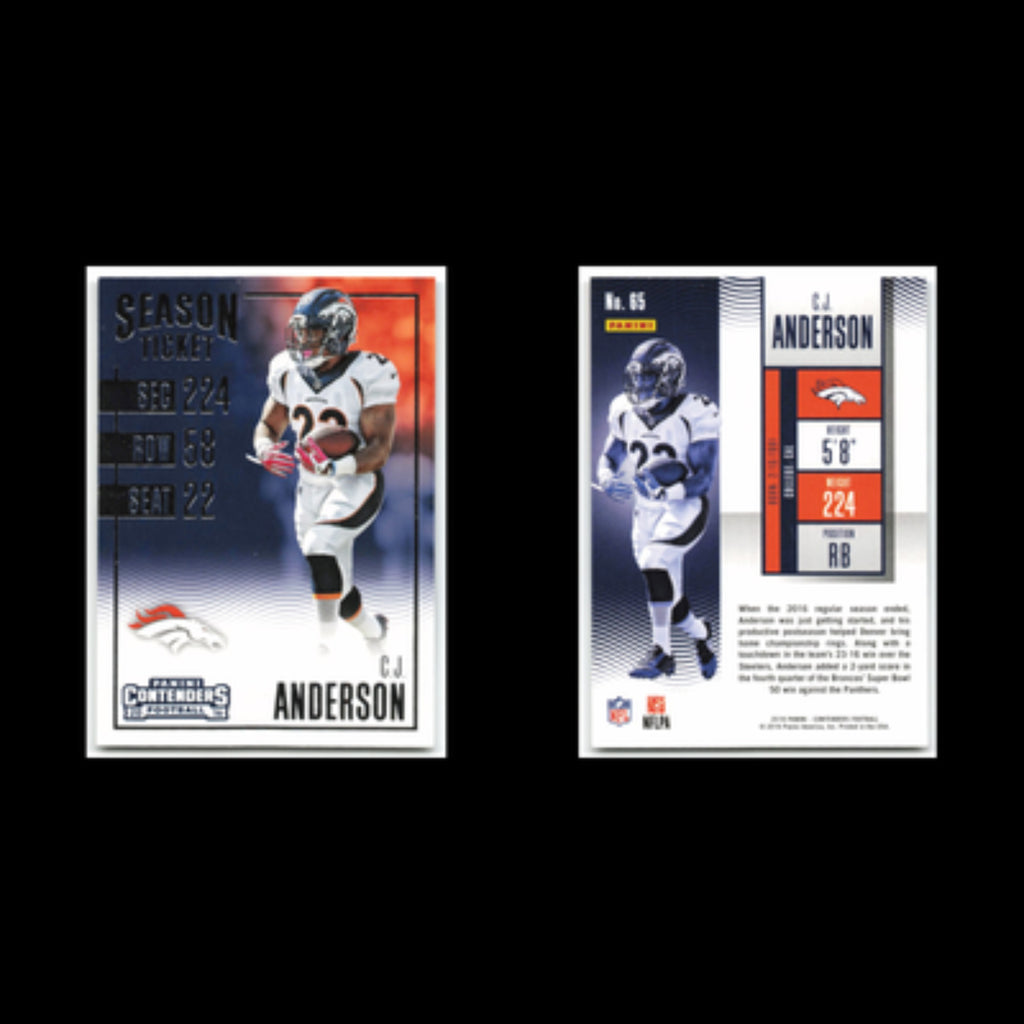 C.J. Anderson #65 2016 Panini Contenders Denver Broncos Football Card NFL NM