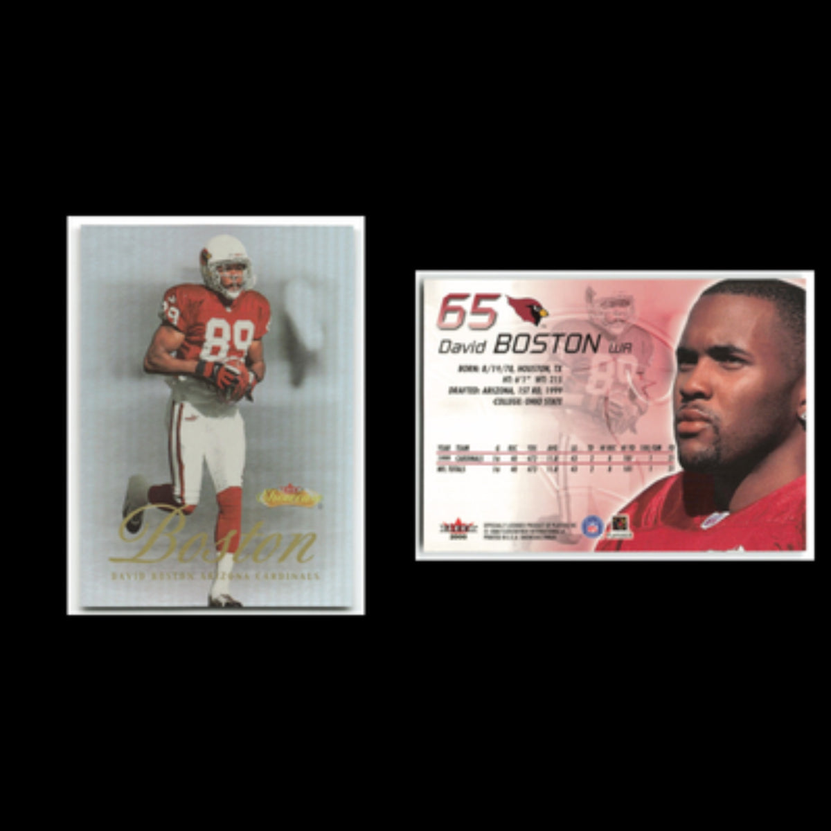 David Boston #65 2000 Fleer Showcase Arizona Cardinals Football Card NFL NM