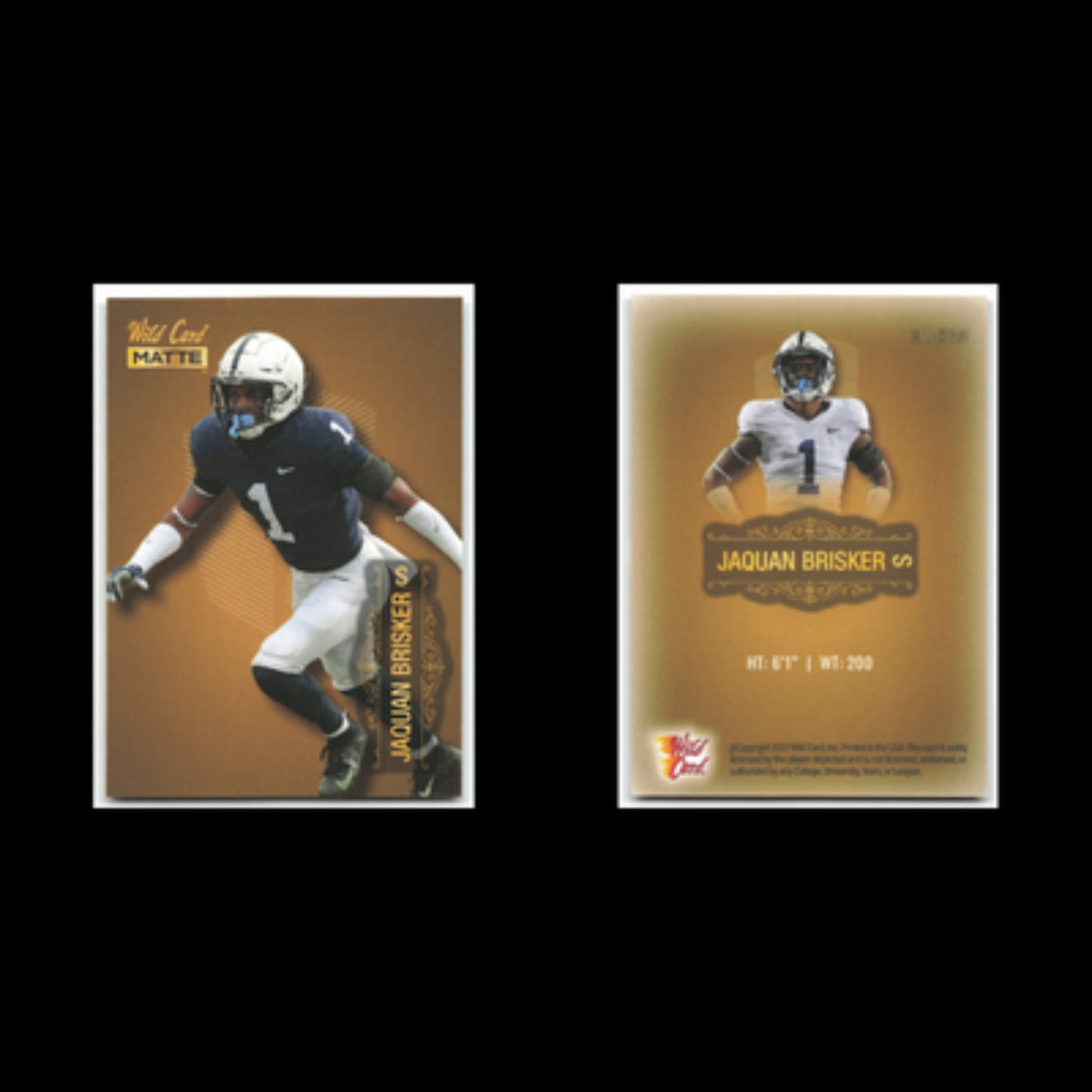 Jaquan Brisker #MB-57 2022 Wild Card Matte Penn State Nittany Lions Football NFL