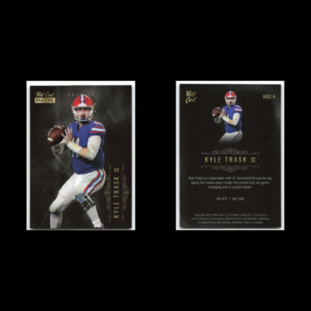 Kyle Trask #MBC-4 2021 Wild Card Matte Florida Gators Football Card NFL NM