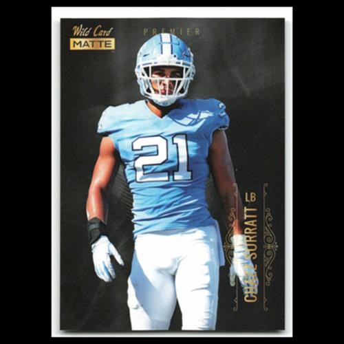 Chazz Surratt #MBC-55 2021 Wild Card Matte North Carolina Tar Heels Football NFL
