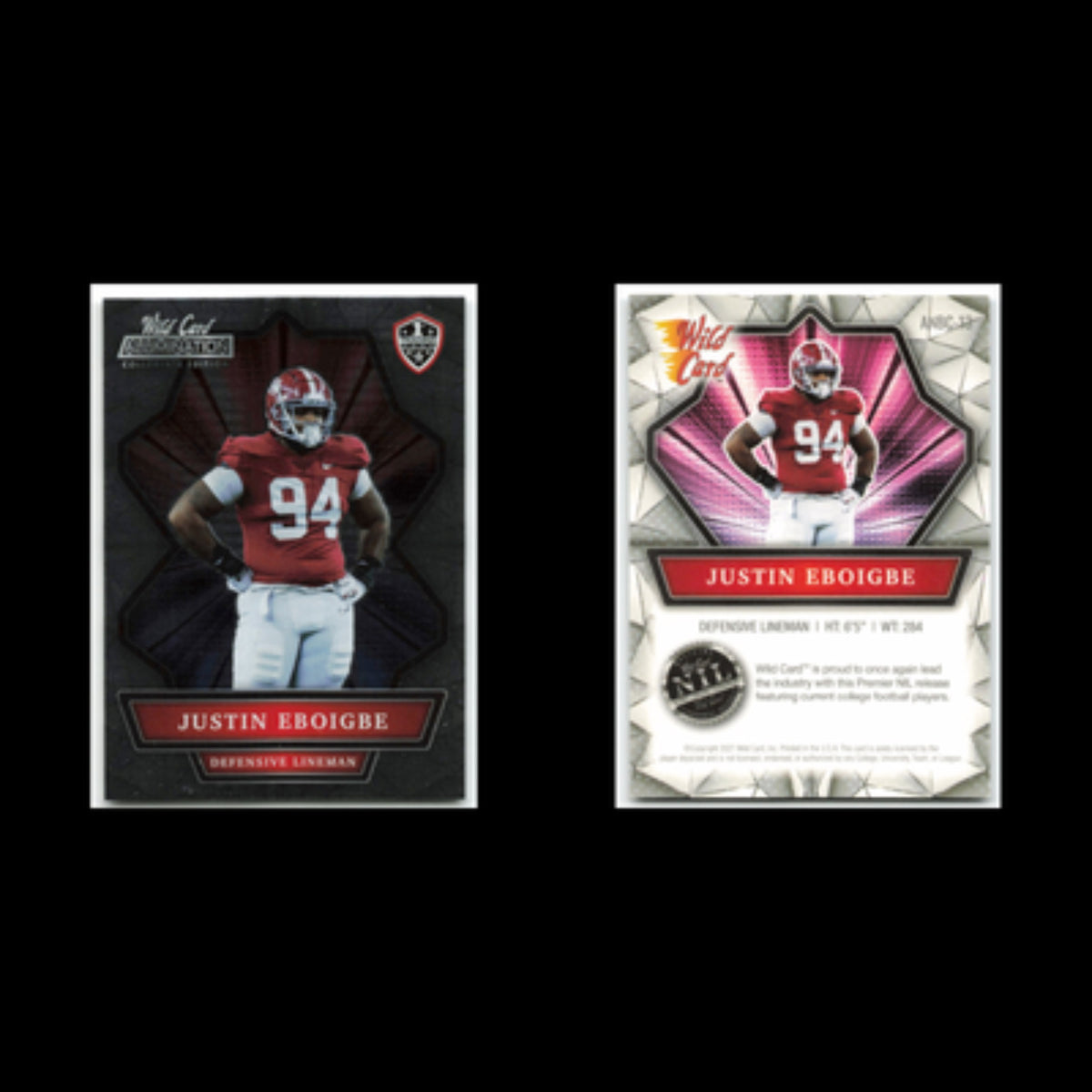 Justin Eboigbe #ANBC 13 2021 Wild Card Alumination Alabama Crimson Tide Football