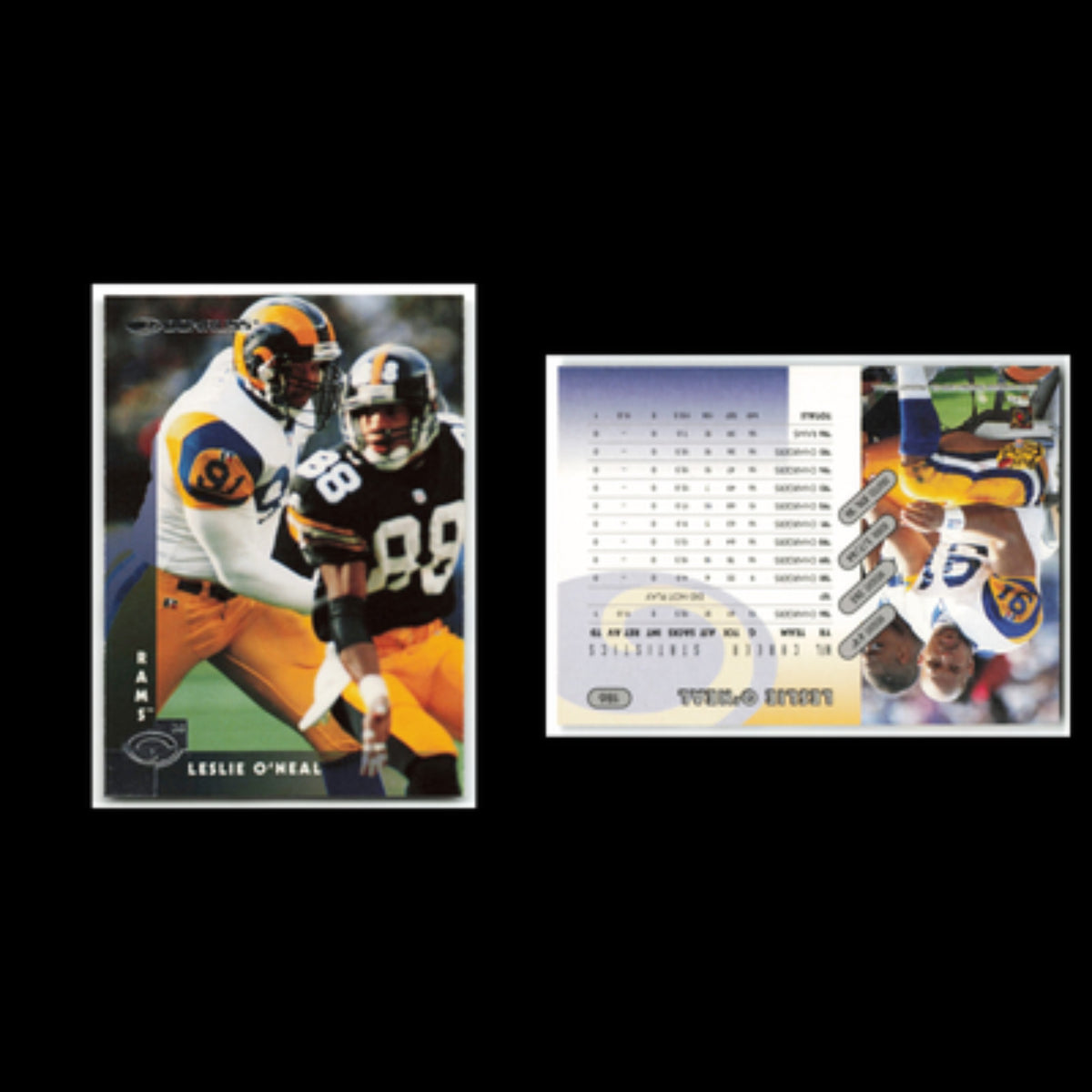 Leslie ONeal #186 1997 Donruss St. Louis Rams Football Card NFL NM