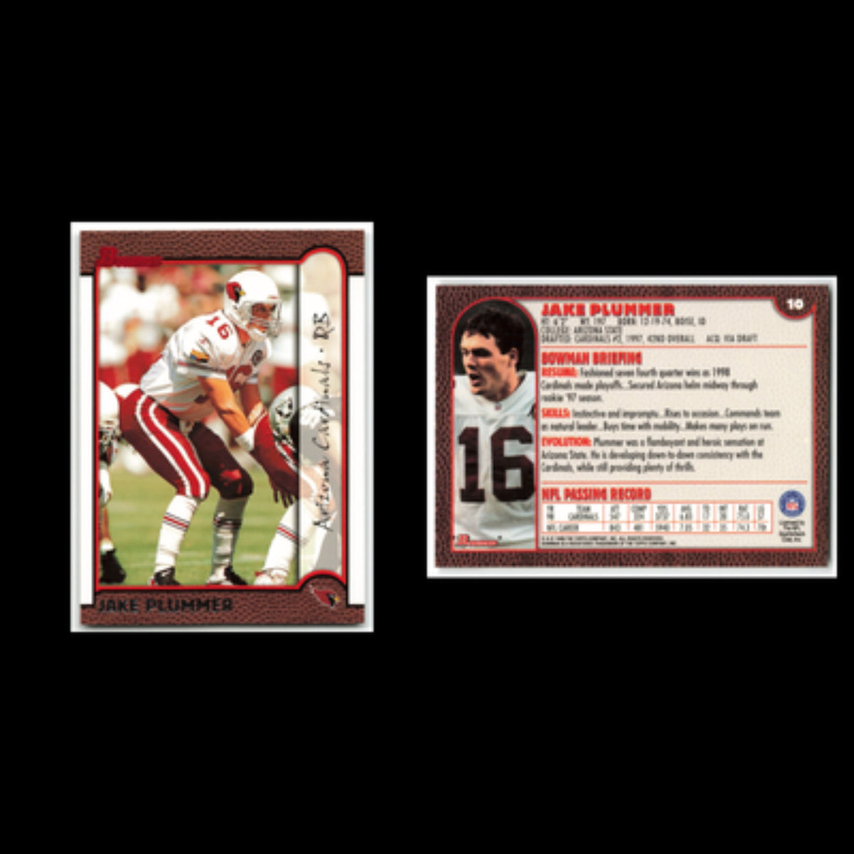Jake Plummer #10 1999 Bowman Arizona Cardinals Football Card NFL NM