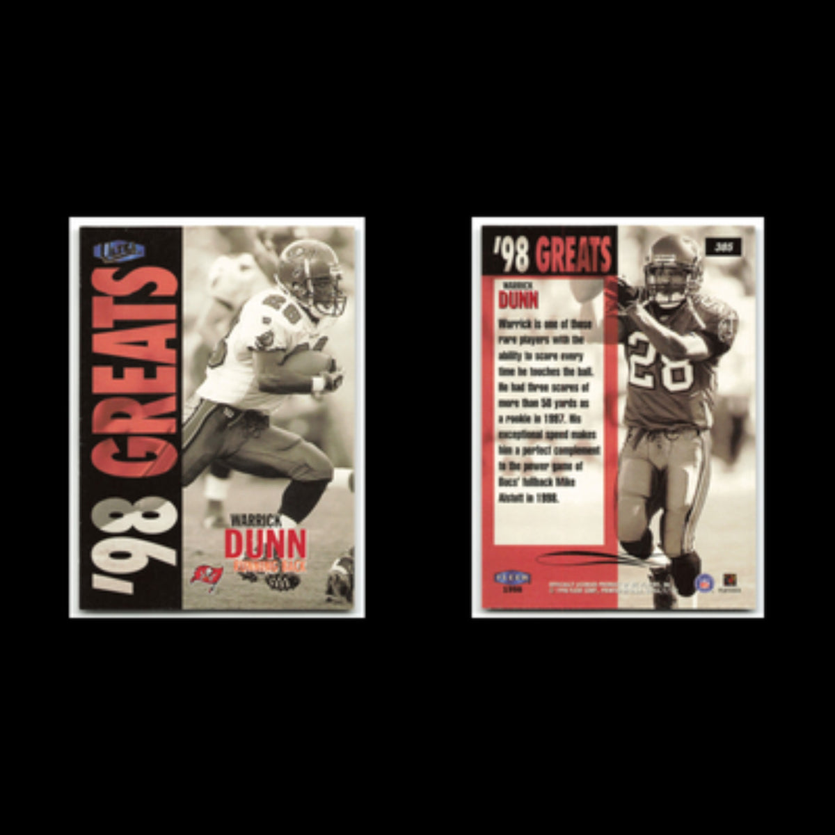 Warrick Dunn #385 1998 Fleer Ultra Tampa Bay Buccaneers Football Card NFL NM