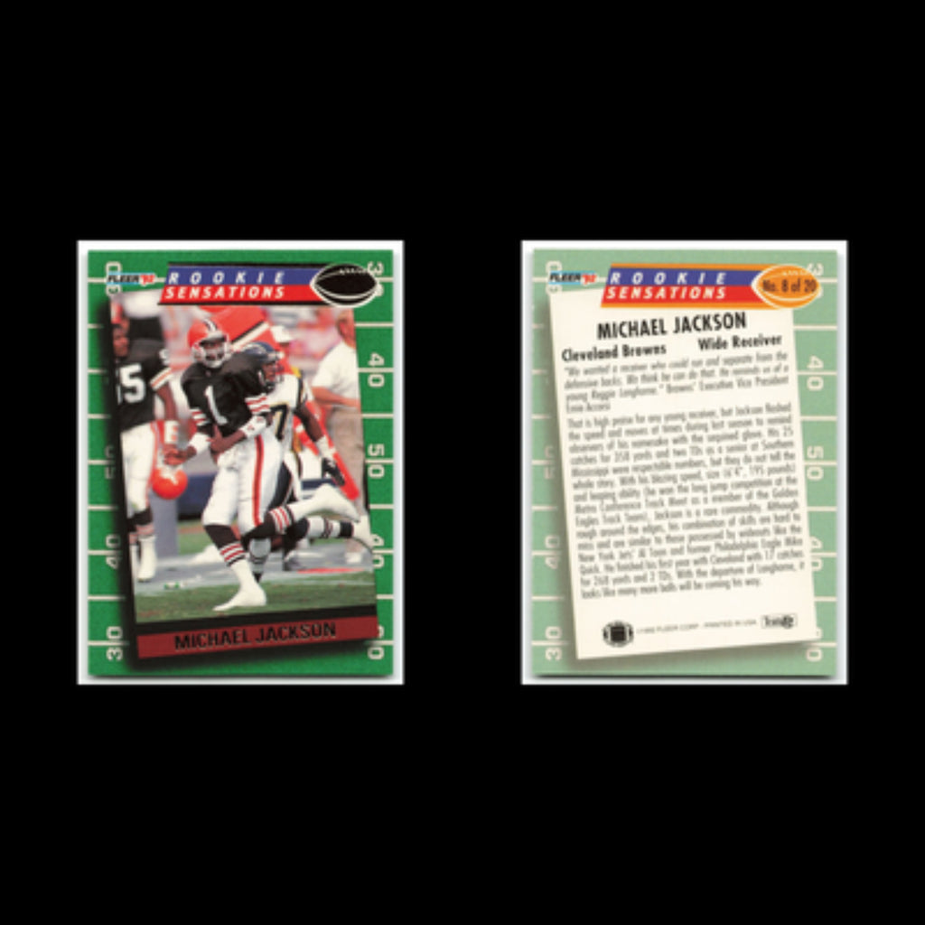 Michael Jackson #8 1992 Fleer Rookie Sensations Cleveland Browns Football Card