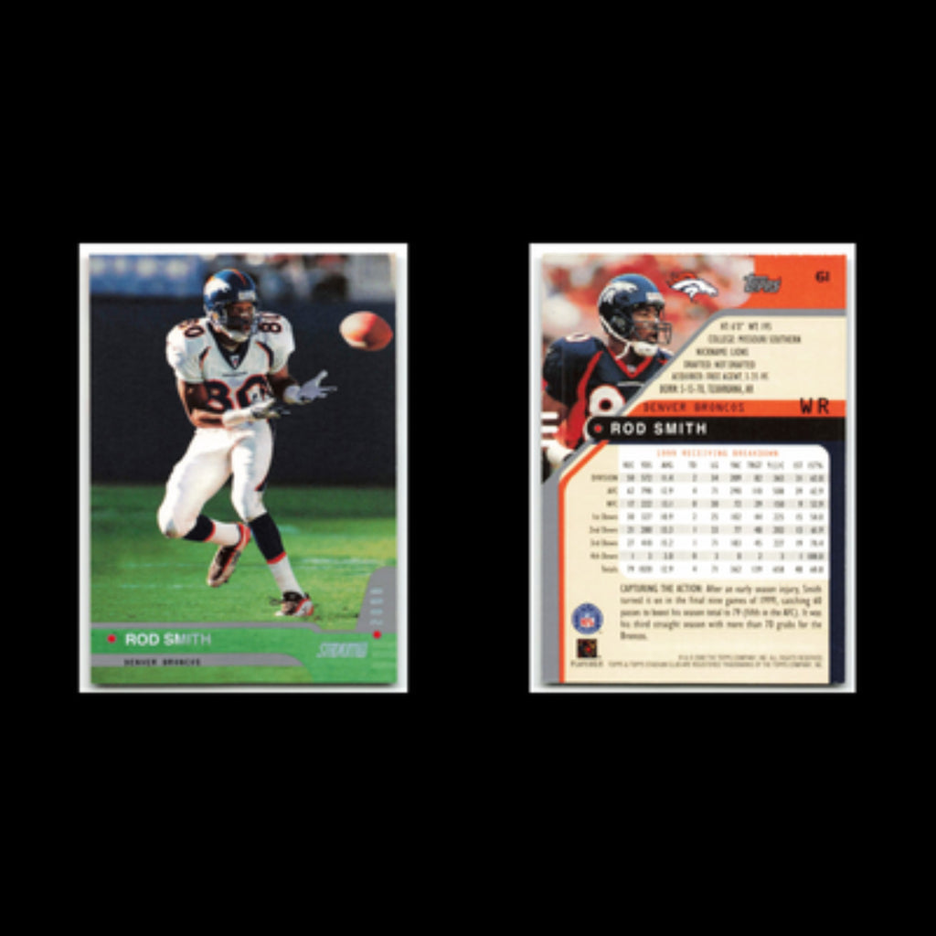 Rod Smith #61 2000 Topps Stadium Club Denver Broncos Football Card NFL NM