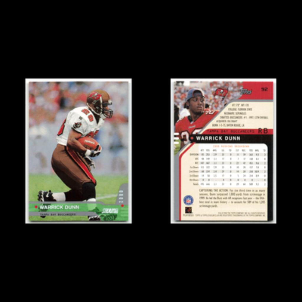 Warrick Dunn #92 2000 Topps Stadium Club Tampa Bay Buccaneers Football Card NFL