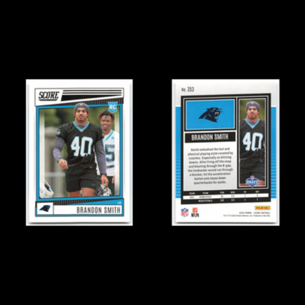 Brandon Smith Rookie #353 2022 Score Carolina Panthers Football Card NFL NM