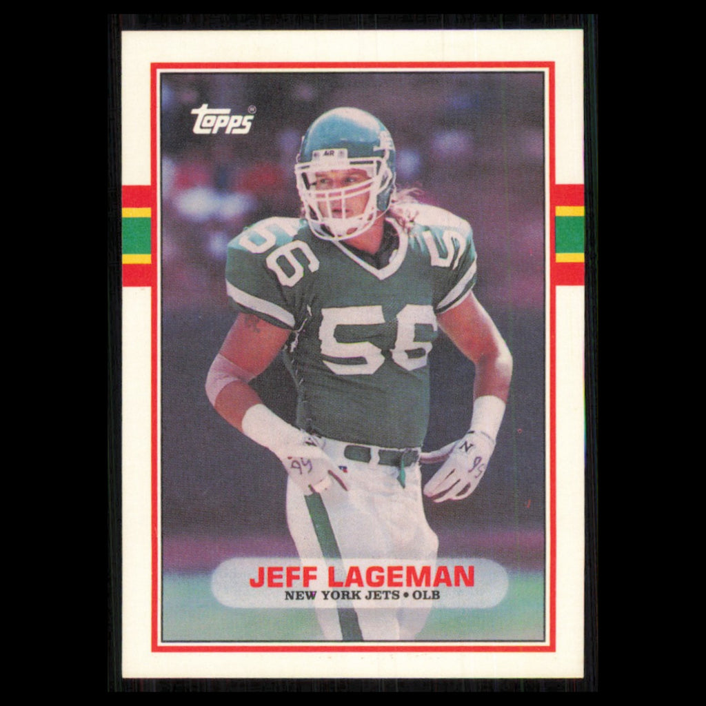 Jeff Lageman Rookie #49T 1989 Topps Traded New York Jets Football Card NFL NM