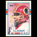 A.J. Johnson Rookie #96T 1989 Topps Traded Washington Redskins Football Card NFL