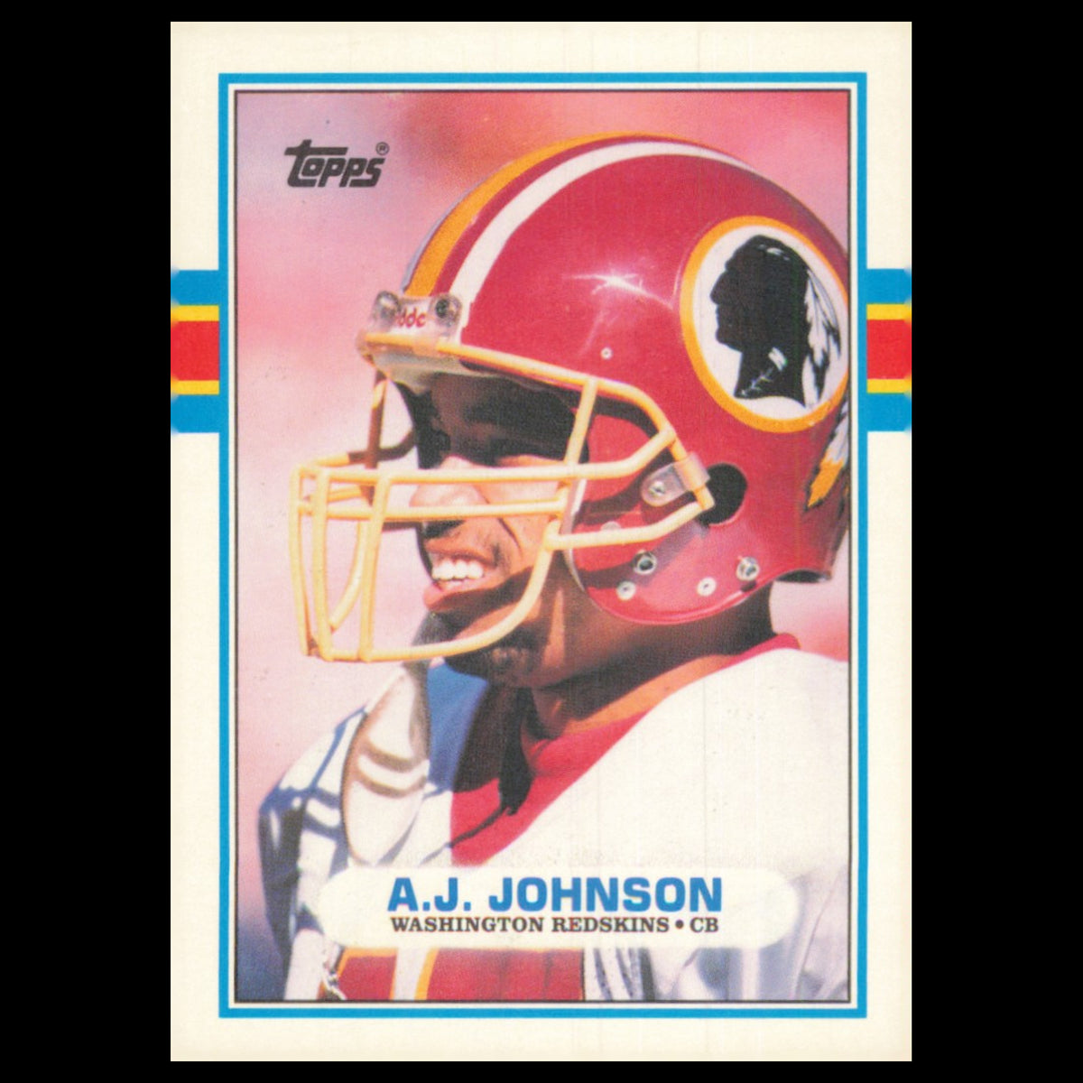 A.J. Johnson Rookie #96T 1989 Topps Traded Washington Redskins Football Card NFL