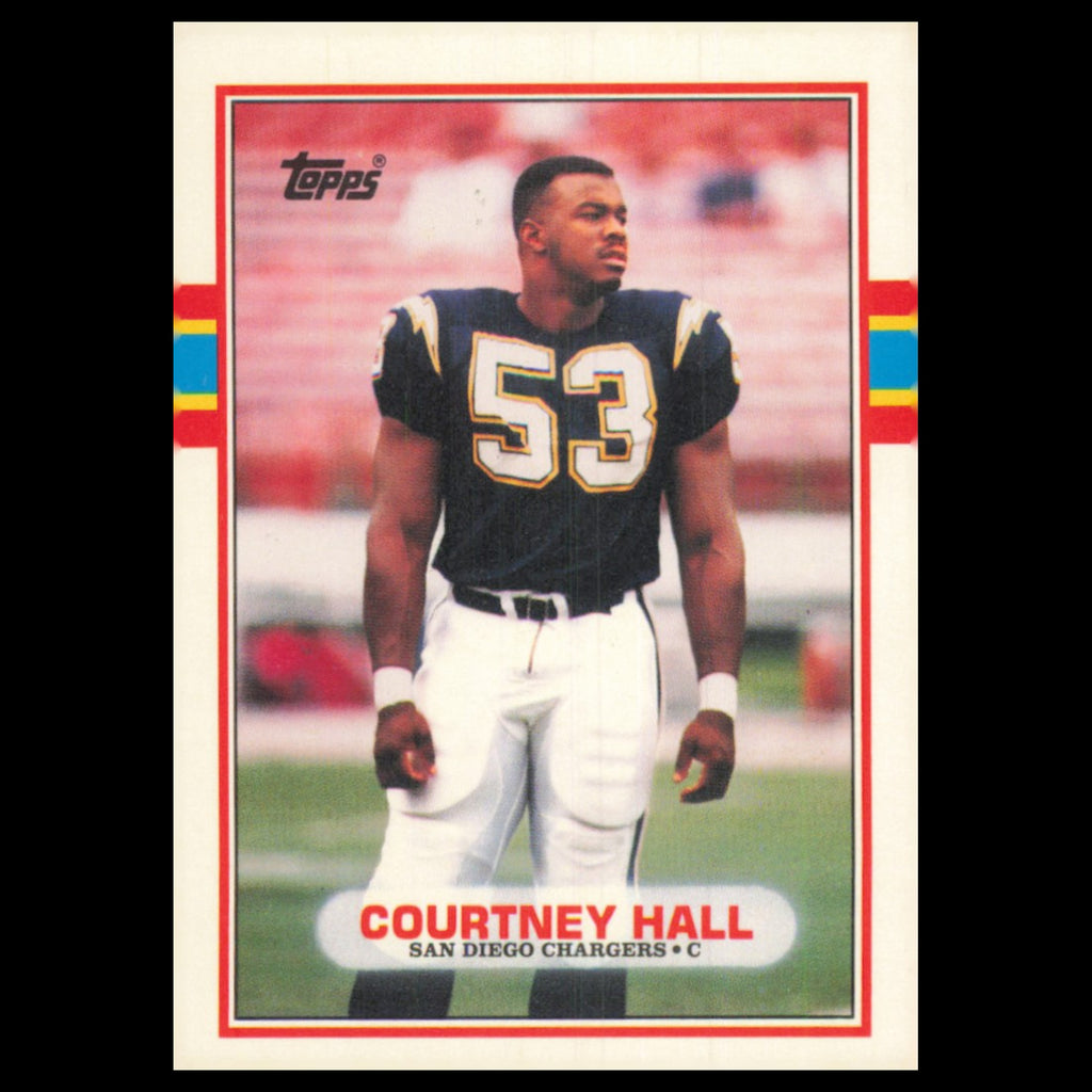 Courtney Hall Rookie #107T 1989 Topps Traded San Diego Chargers Football Card NM