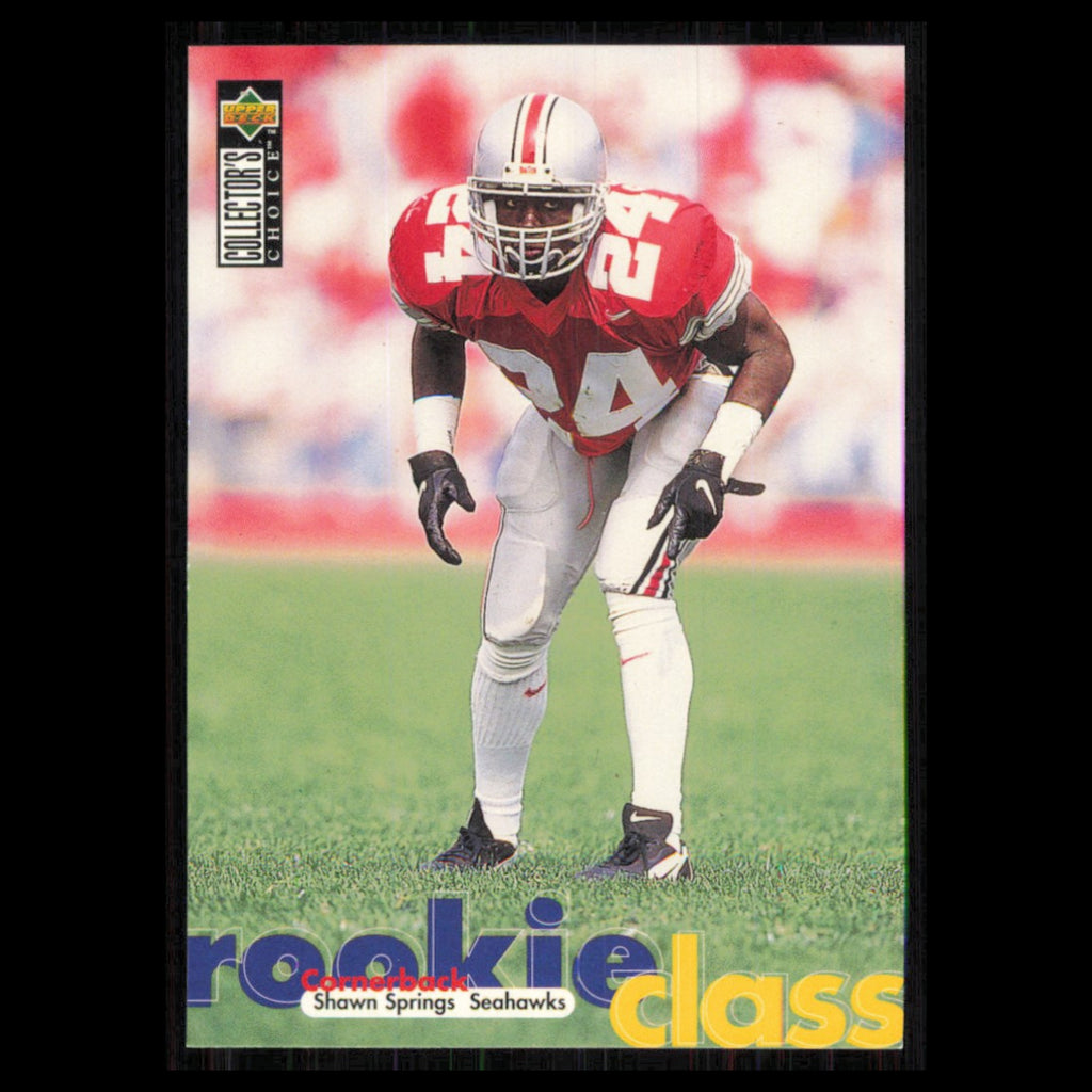 Shawn Springs Rookie #3 1997 Collectors Choice Seattle Seahawks Football Card NM