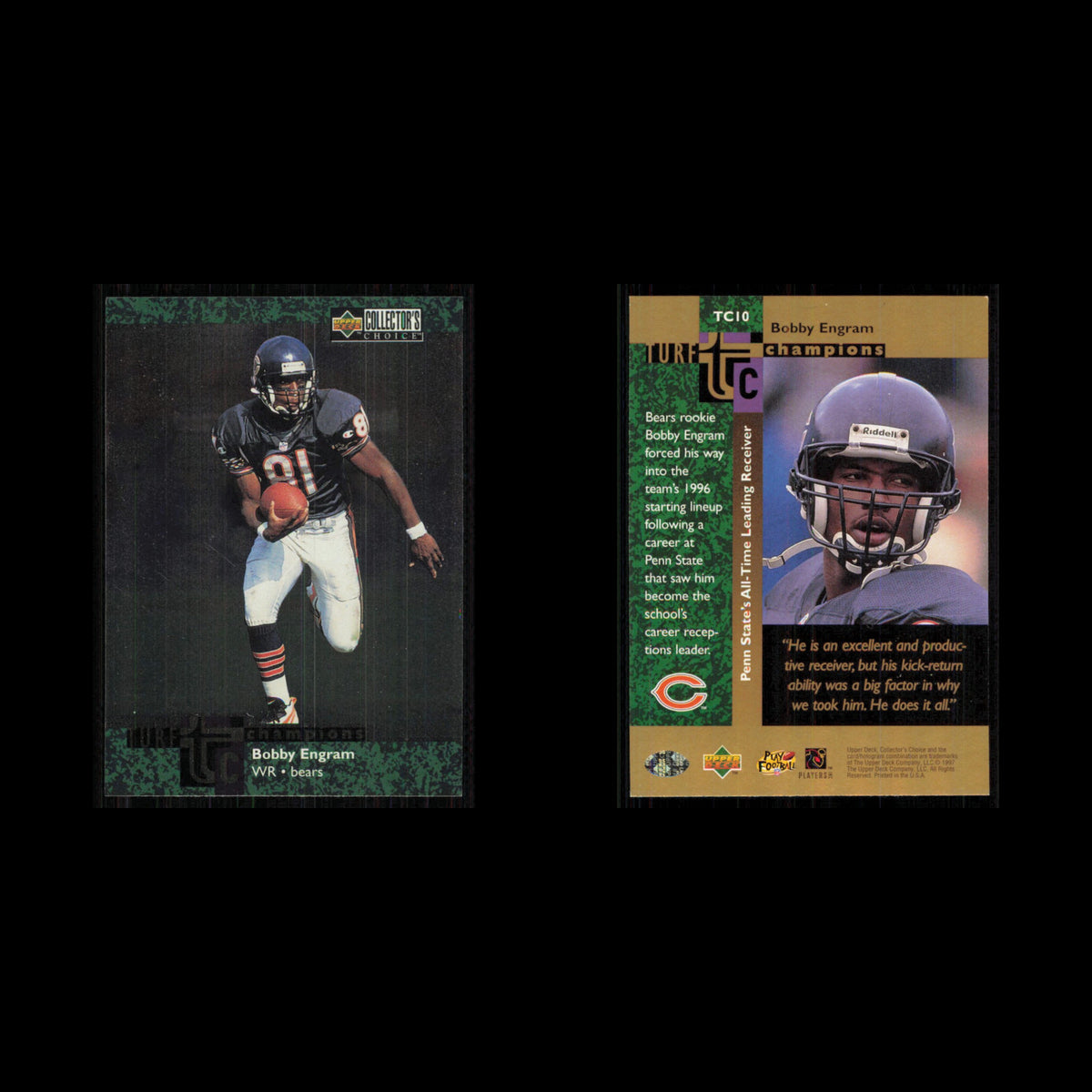 Bobby Engram #TC10 1997 Collectors Choice Chicago Bears Football Card NFL NM