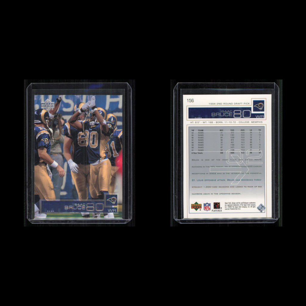 Isaac Bruce #156 2002 Upper Deck St. Louis Rams Football Card NFL NM