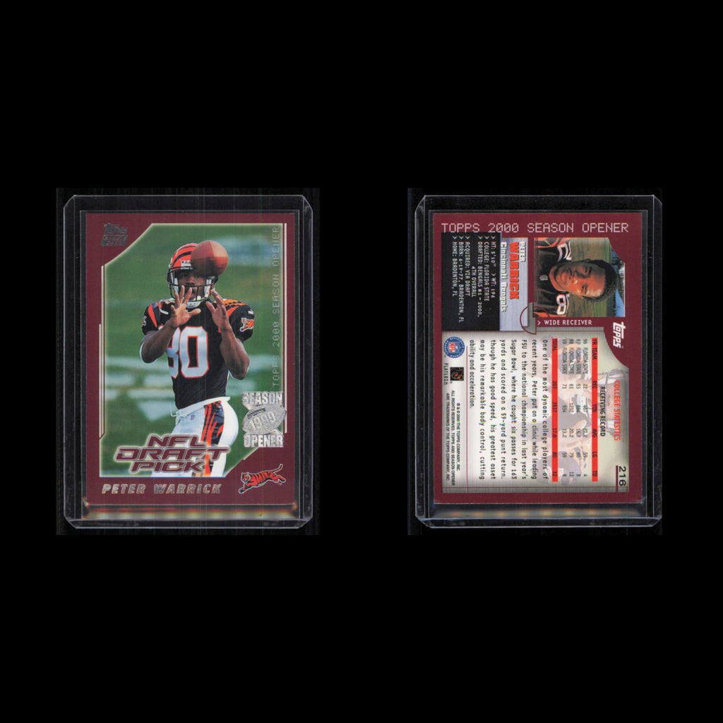 Peter Warrick Rookie #216 1999 Topps Season Opener Cincinnati Bengals Football