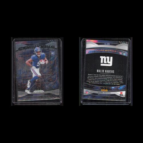 Malik Nabers Rookie #21 2024 Panini Prizm Fireworks New York Giants Football NFL