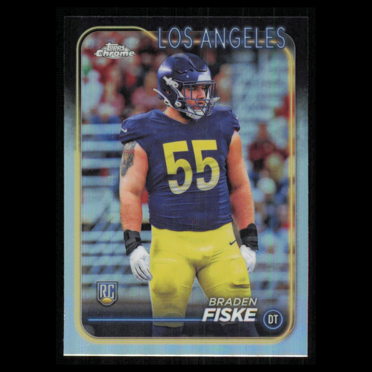 Braden Fiske Rookie #273 2024 Topps Chrome Los Angeles Rams Football Card NFL NM