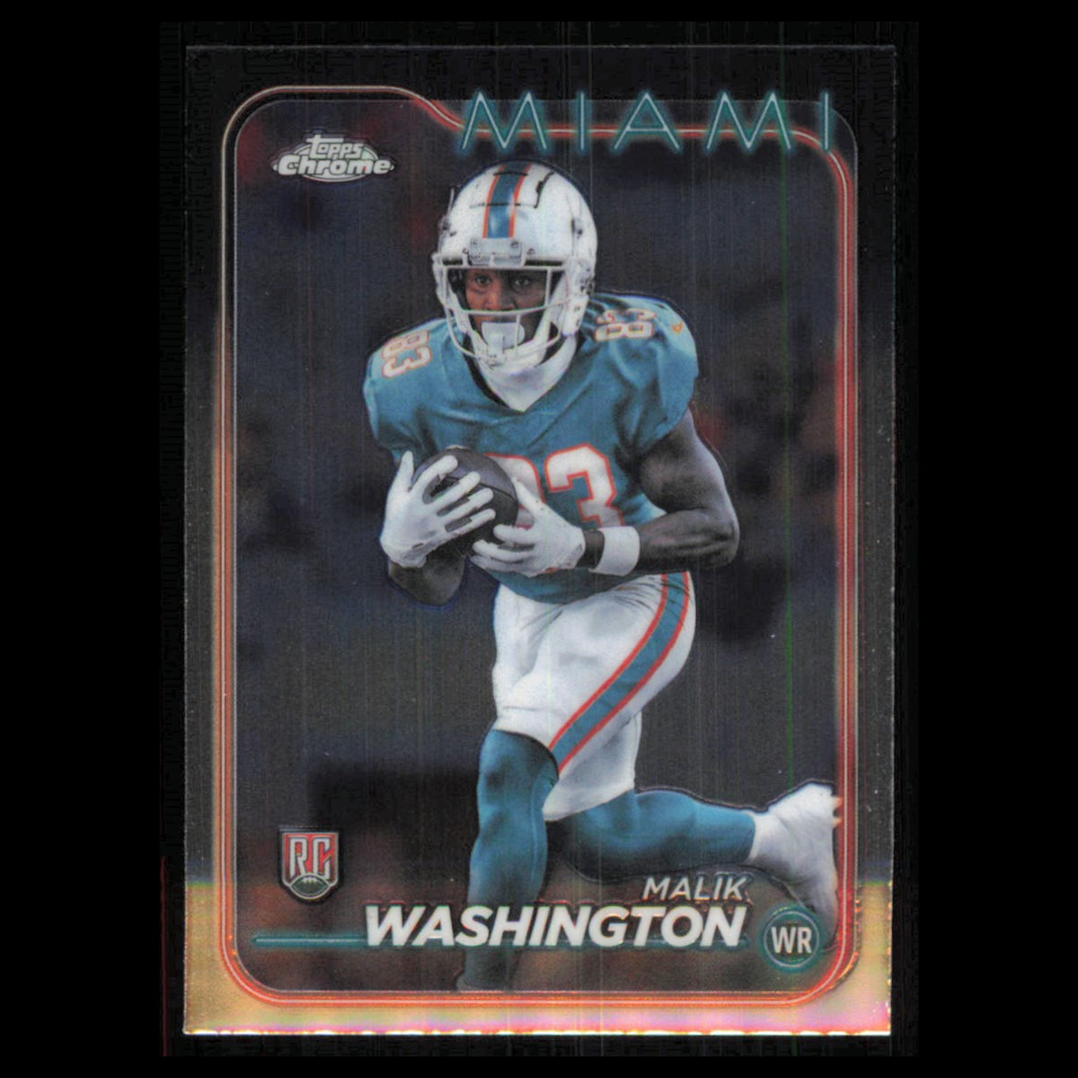 Malik Washington Rookie #254 2024 Topps Chrome Miami Dolphins Football Card NFL