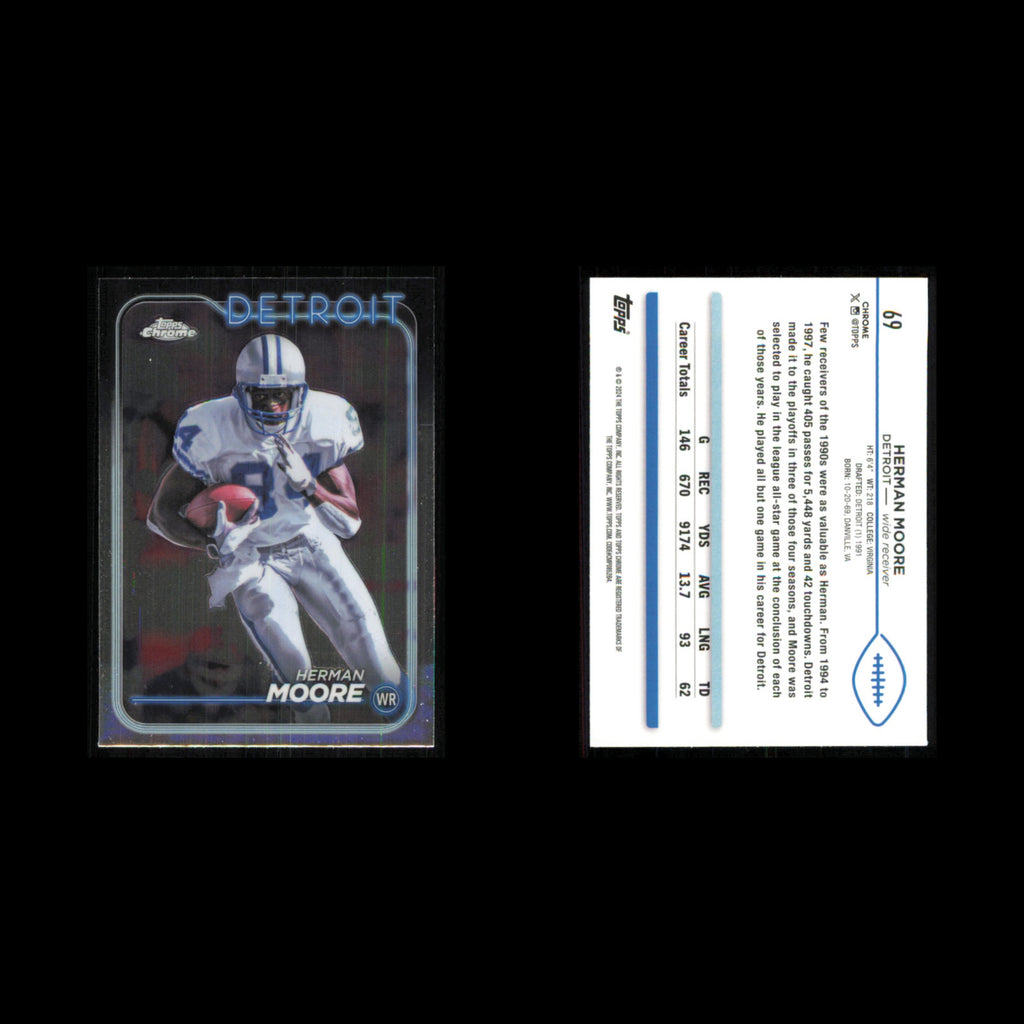 Herman Moore #69 2024 Topps Chrome Detroit Lions Football Card NFL NM