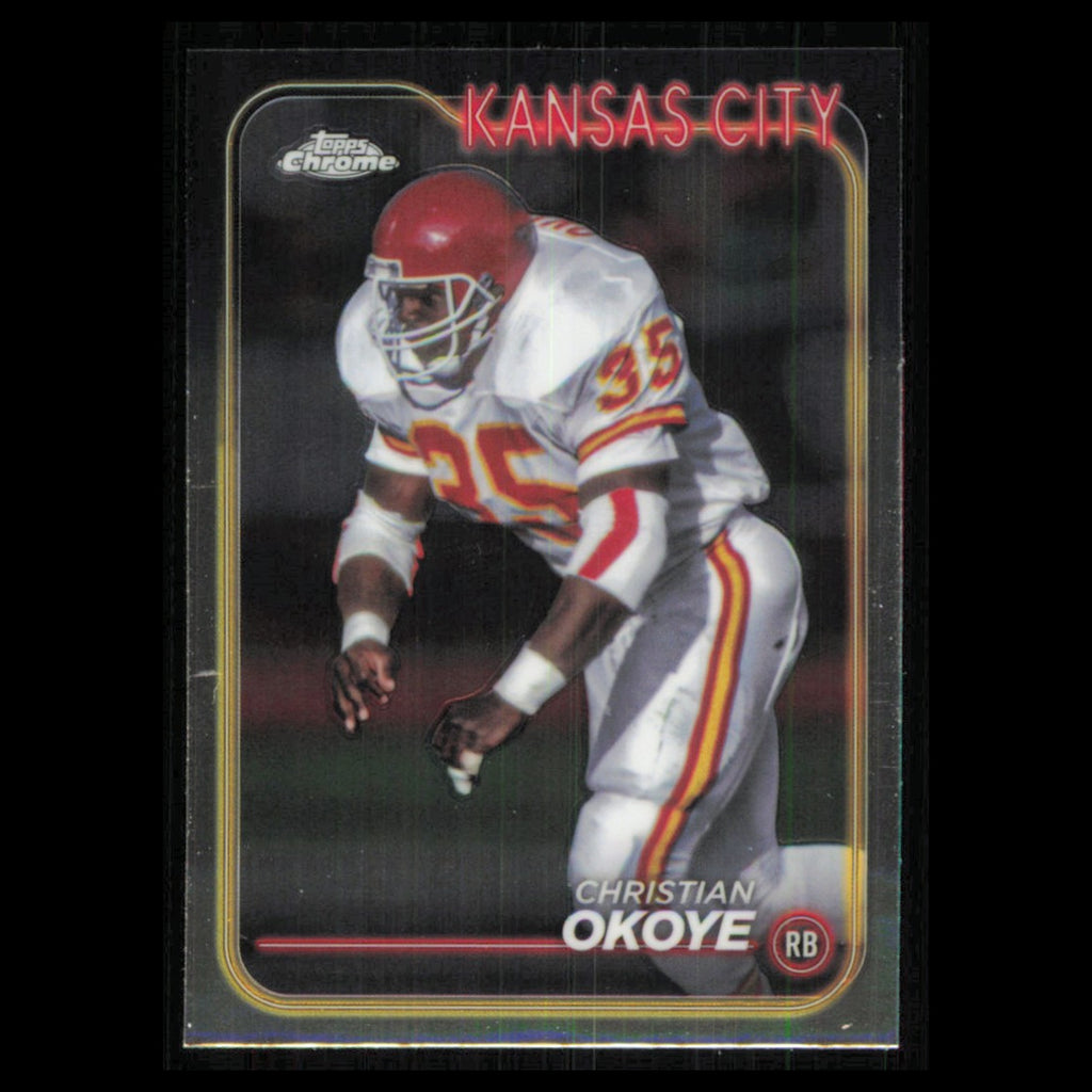 Christian Okoye #96 2024 Topps Chrome Kansas City Chiefs Football Card NFL NM