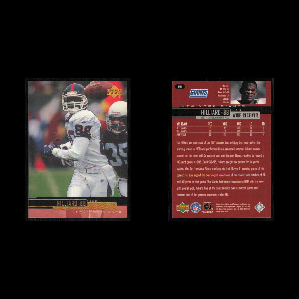 Ike Hilliard #140 1999 Upper Deck New York Giants Football Card NFL NM