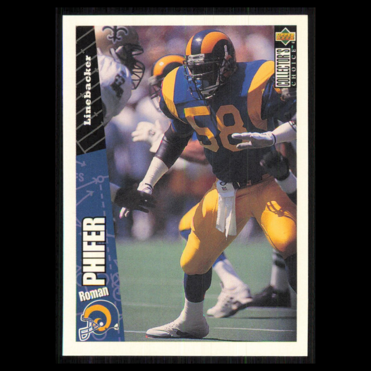 Roman Phifer #282 1996 Collectors Choice St. Louis Rams Football Card NFL NM