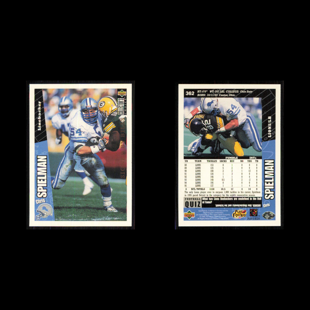 Chris Spielman #362 1996 Collectors Choice Buffalo Bills Football Card NFL NM