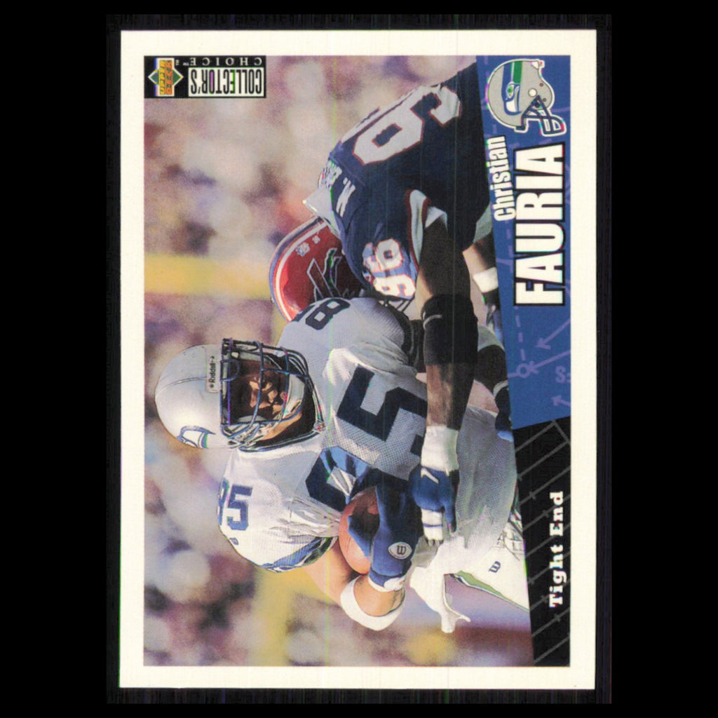 Christian Fauria #341 1996 Collectors Choice Seattle Seahawks Football Card NFL