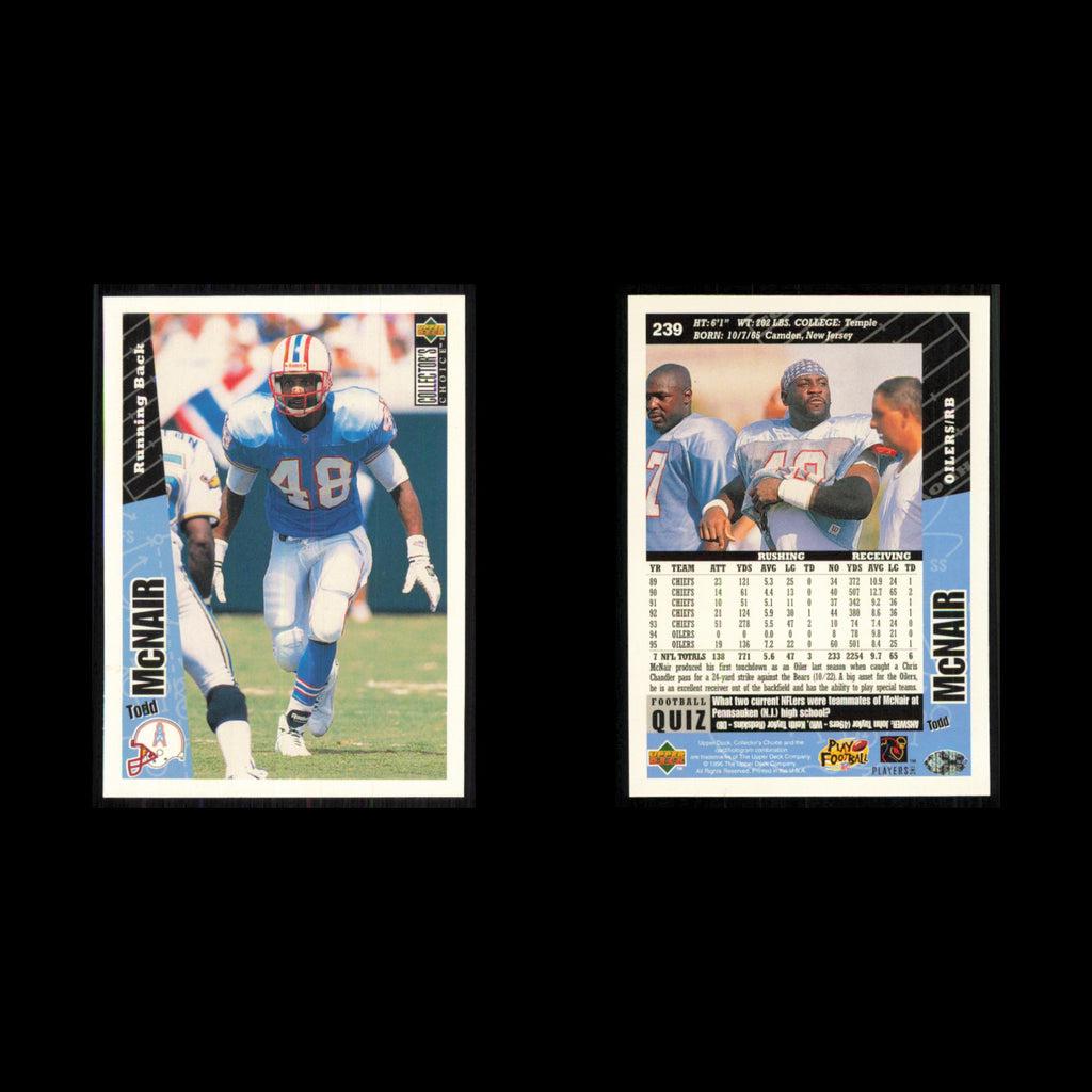Todd McNair #239 1996 Collectors Choice Houston Oilers Football Card NFL NM