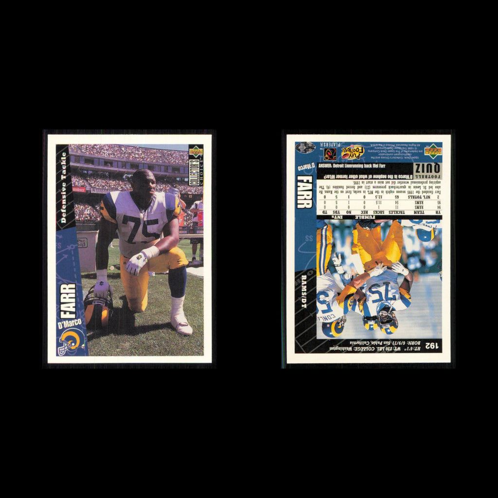 Quentin Coryatt #192 1995 Collectors Choice Indianapolis Colts Football Card NFL