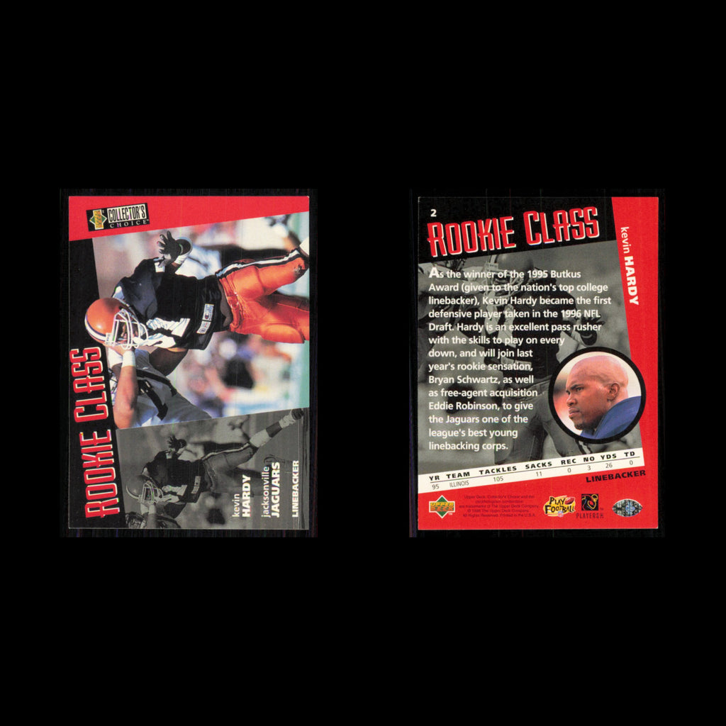 Kevin Hardy Rookie #2 1996 Collectors Choice Jacksonville Jaguars Football Card
