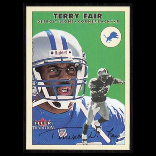 Terry Fair #214 2000 Fleer Tradition Detroit Lions Football Card NFL NM