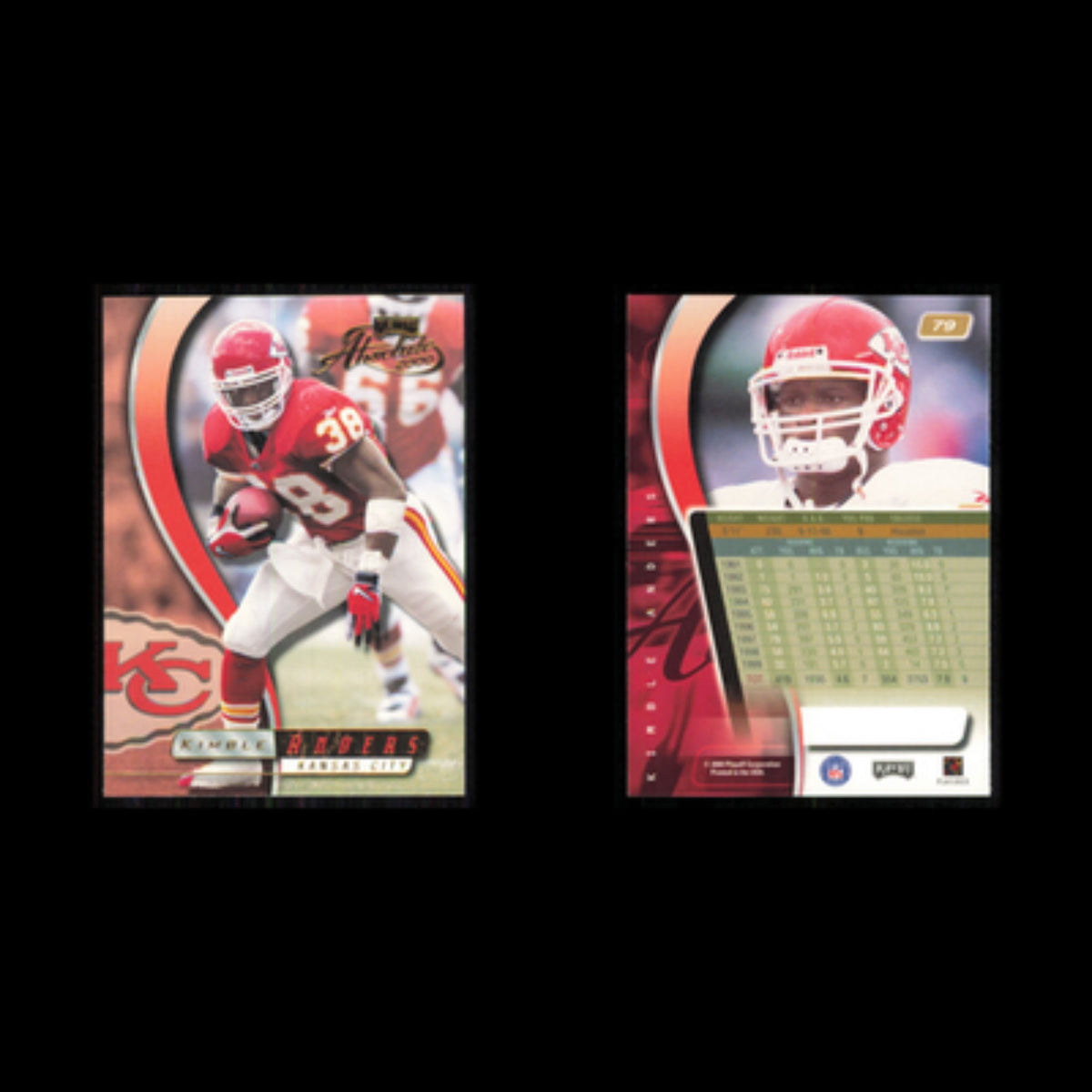 Kimble Anders #79 2000 Playoff Absolute Kansas City Chiefs Football Card NFL NM