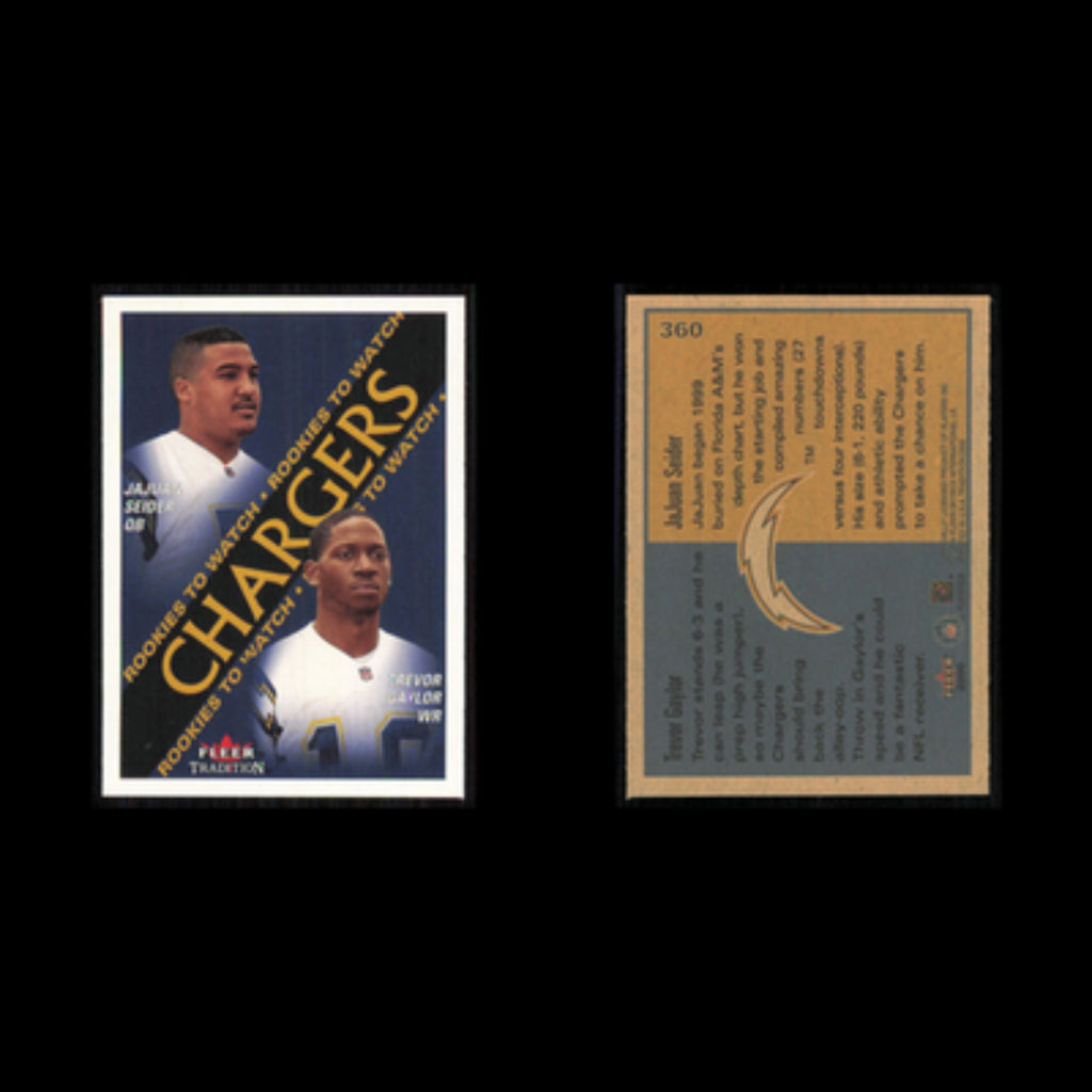 JaJuan Seider/Trevor Gaylor Rookie #360 2000 Fleer Tradition San Diego Chargers