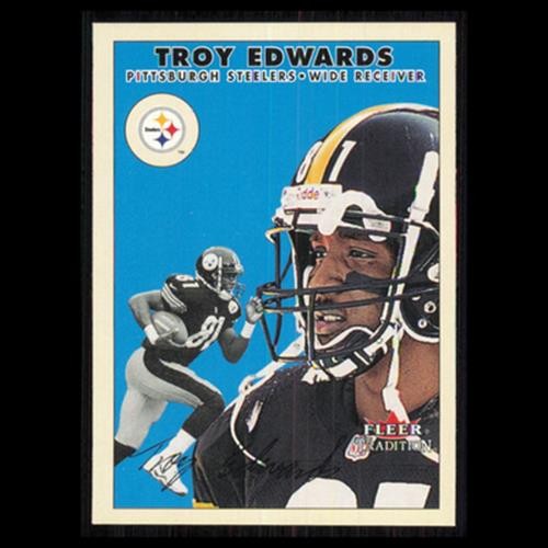 Troy Edwards #138 2000 Fleer Tradition Pittsburgh Steelers Football Card NFL NM