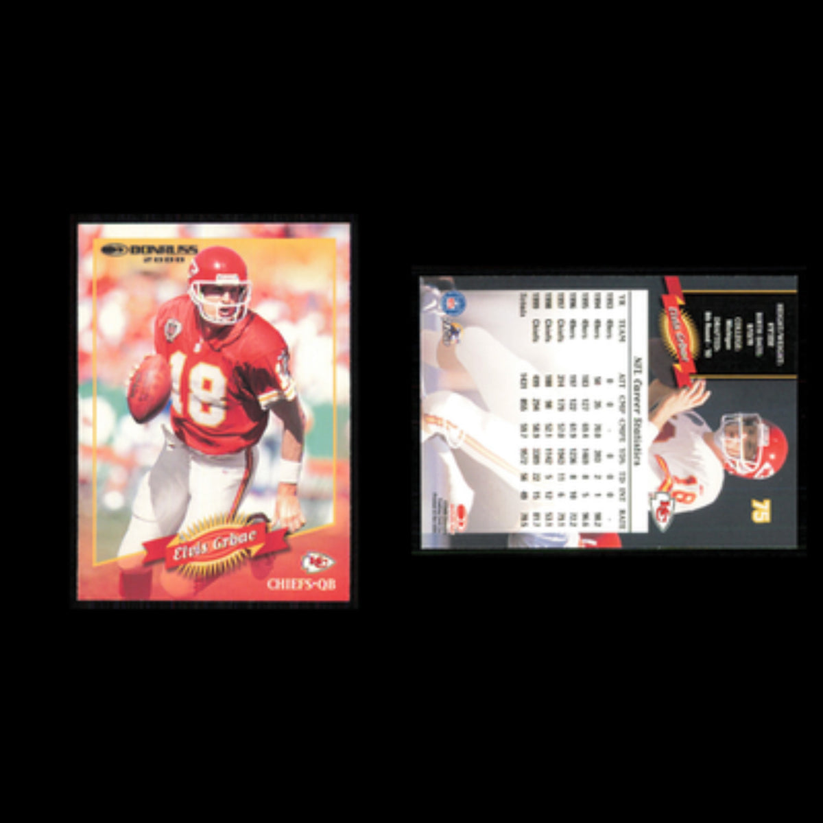 Elvis Grbac #75 2000 Donruss Kansas City Chiefs Football Card NFL NM