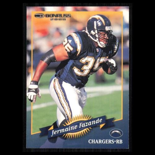 Jermaine Fazande #115 2000 Donruss San Diego Chargers Football Card NFL NM