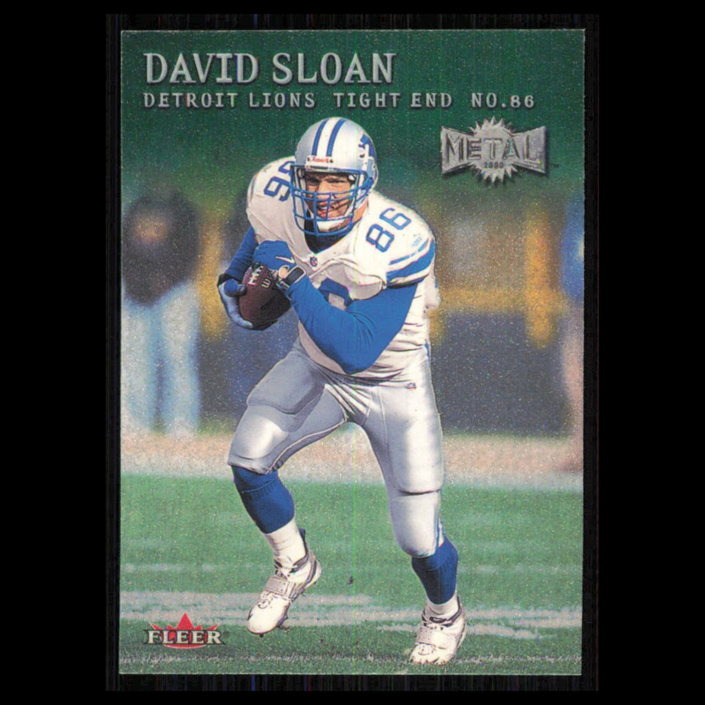 David Sloan #126 2000 Fleer Metal Emerald Detroit Lions Football Card NFL NM