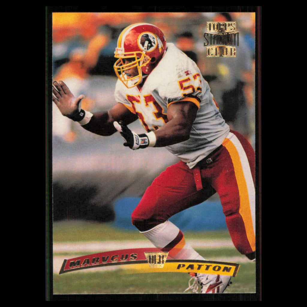 Marvcus Patton #301 1996 Topps Stadium Club Washington Redskins Football Card NM