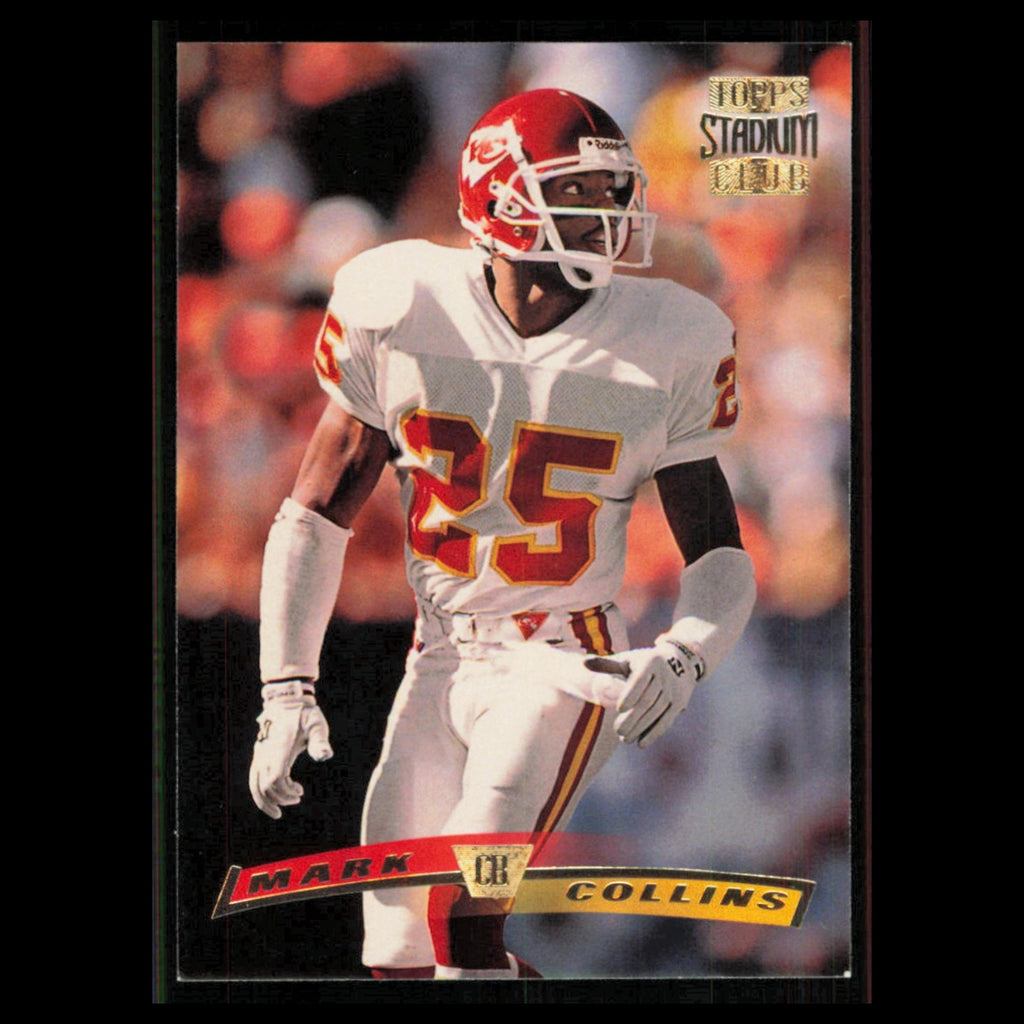 Mark Collins #309 1996 Topps Stadium Club Kansas City Chiefs Football Card NFL